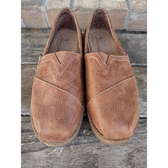 Bobs from Skechers Loafers Gypsy Chestnut Faux Suede Flats Slip On Size 8.5 - Picture 9 of 11